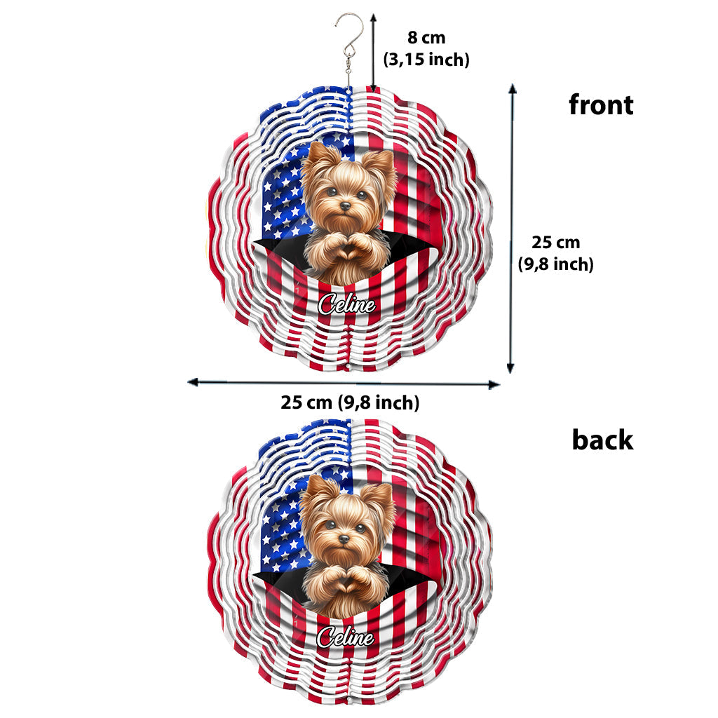 Paws And Freedom - Personalized Dog Wind Spinner