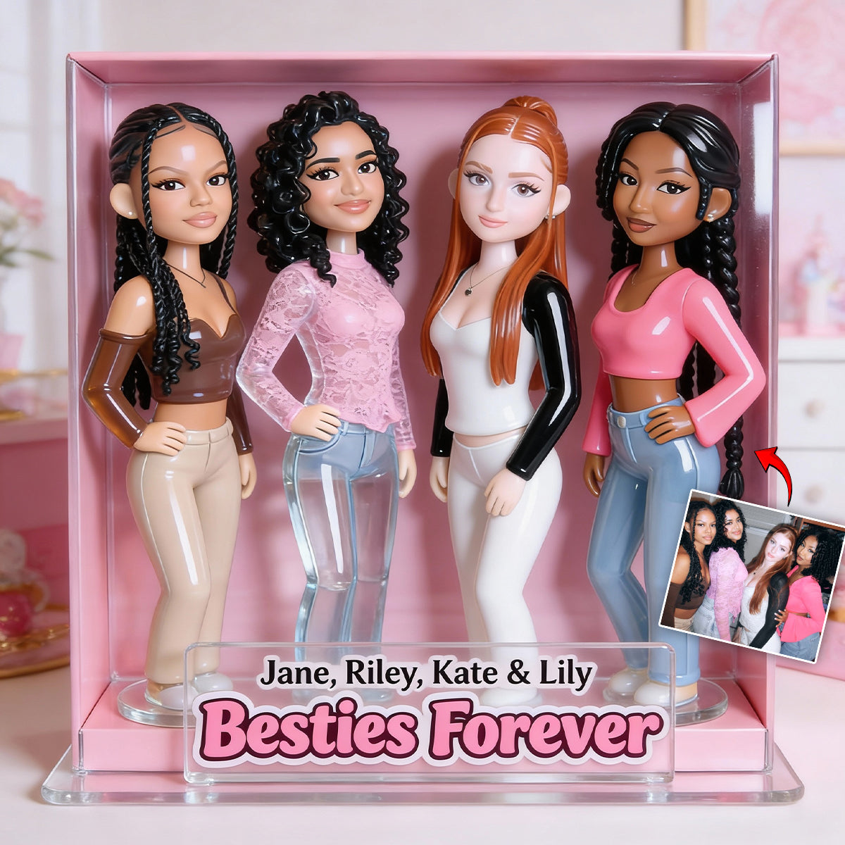 Custom Any Photo - Galentine Squad - Personalized Bestie Custom Shaped Acrylic Plaque