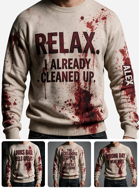 Look Bad Feel Great - Personalized Horror Character Ugly Sweater