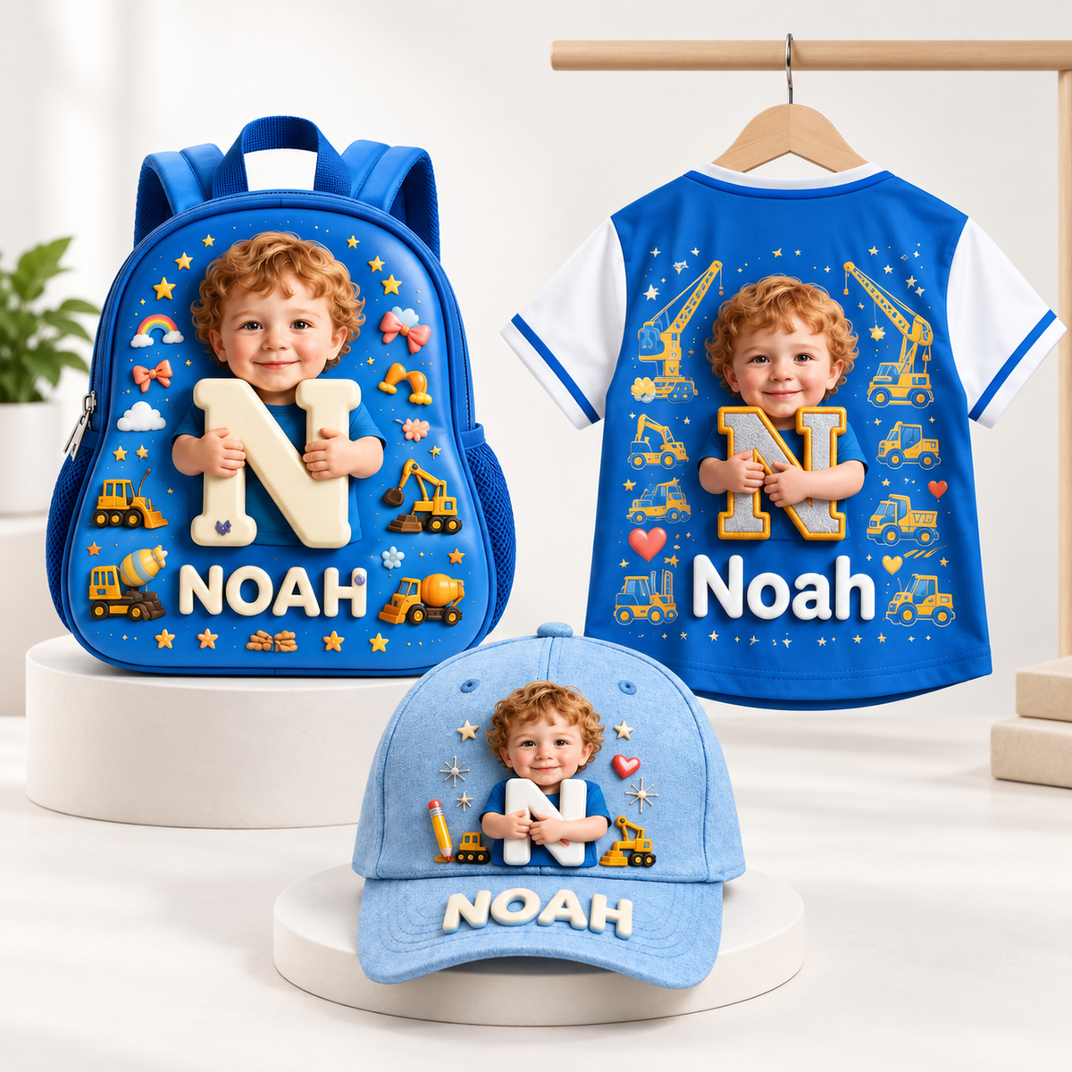 The Baseball Kid Gift Set - Personalized Kid Patch Backpack & Baseball Jersey & Cap