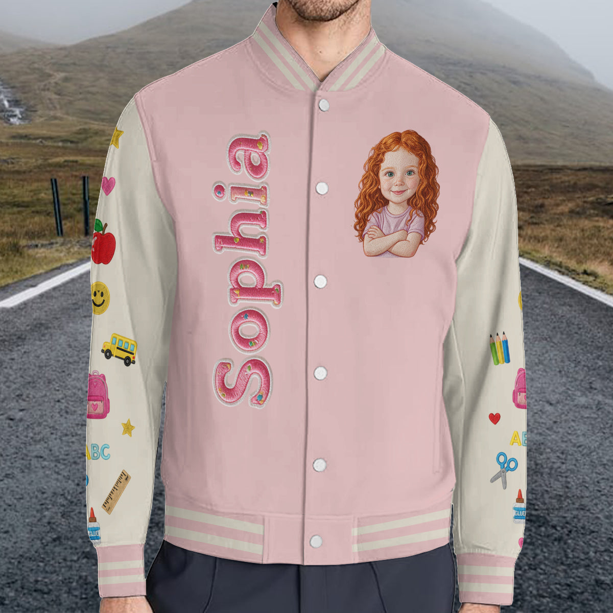 Any Photo Any Grade - Back To School - Personalized Kid Varsity Jacket