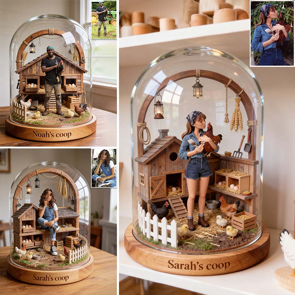 Chicken Farm - Personalized Chicken Custom Shaped Acrylic Plaque