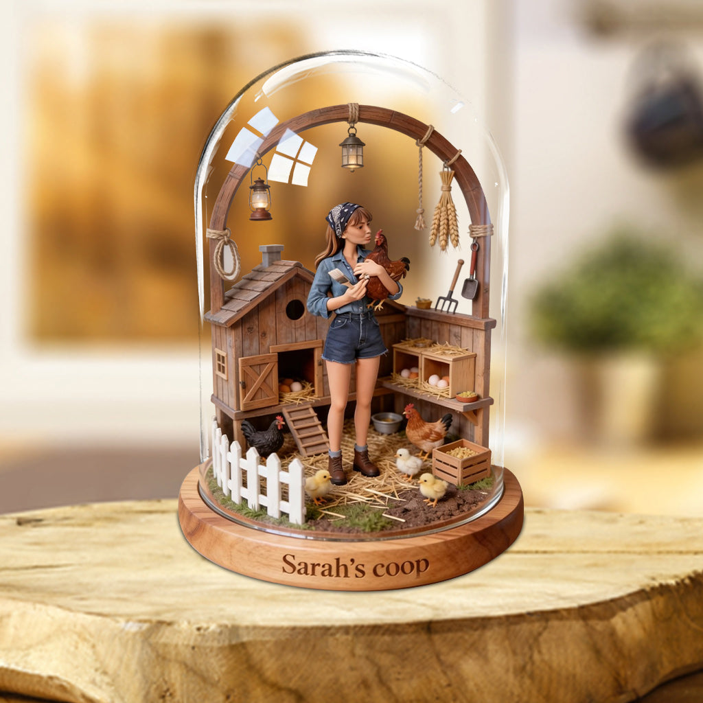 Chicken Farm - Personalized Chicken Custom Shaped Acrylic Plaque