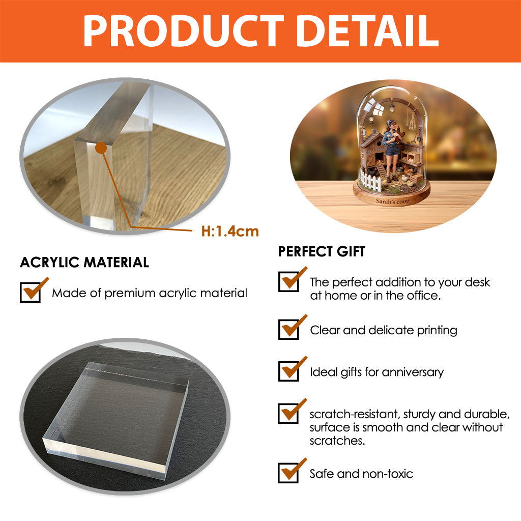 Chicken Farm - Personalized Chicken Custom Shaped Acrylic Plaque