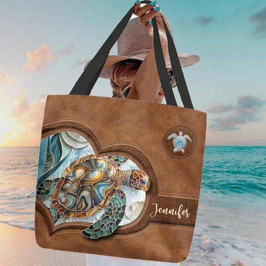 Love Turtles - Personalized Turtle Tote Bag