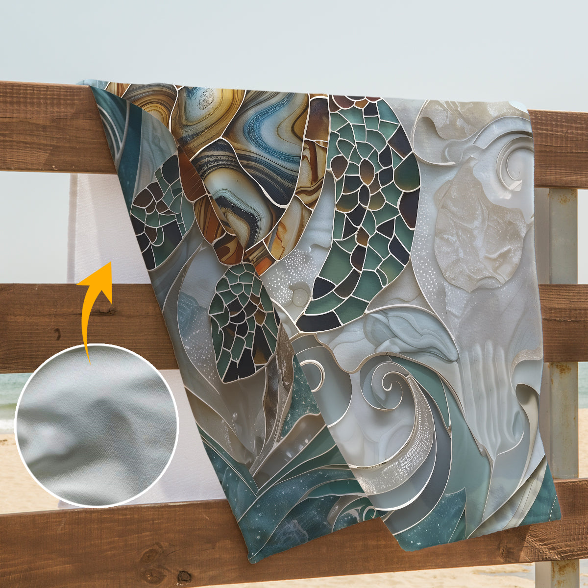 Sea Turtle - Personalized Turtle Quick-dry Beach Towel/ Bath Towel