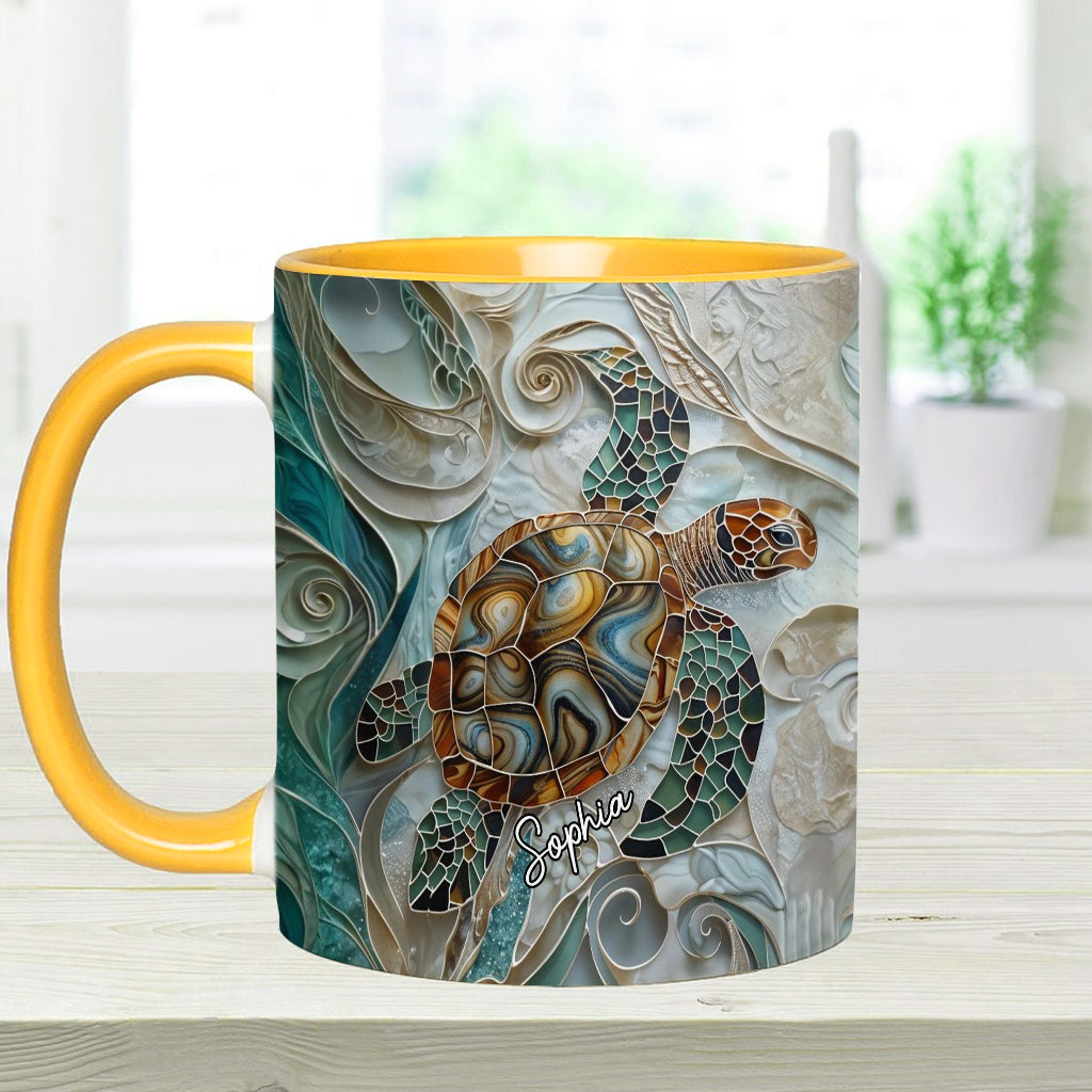 Love Turtles - Personalized Turtle Accent Mug