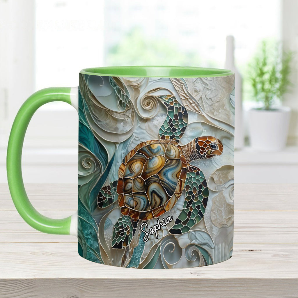 Love Turtles - Personalized Turtle Accent Mug