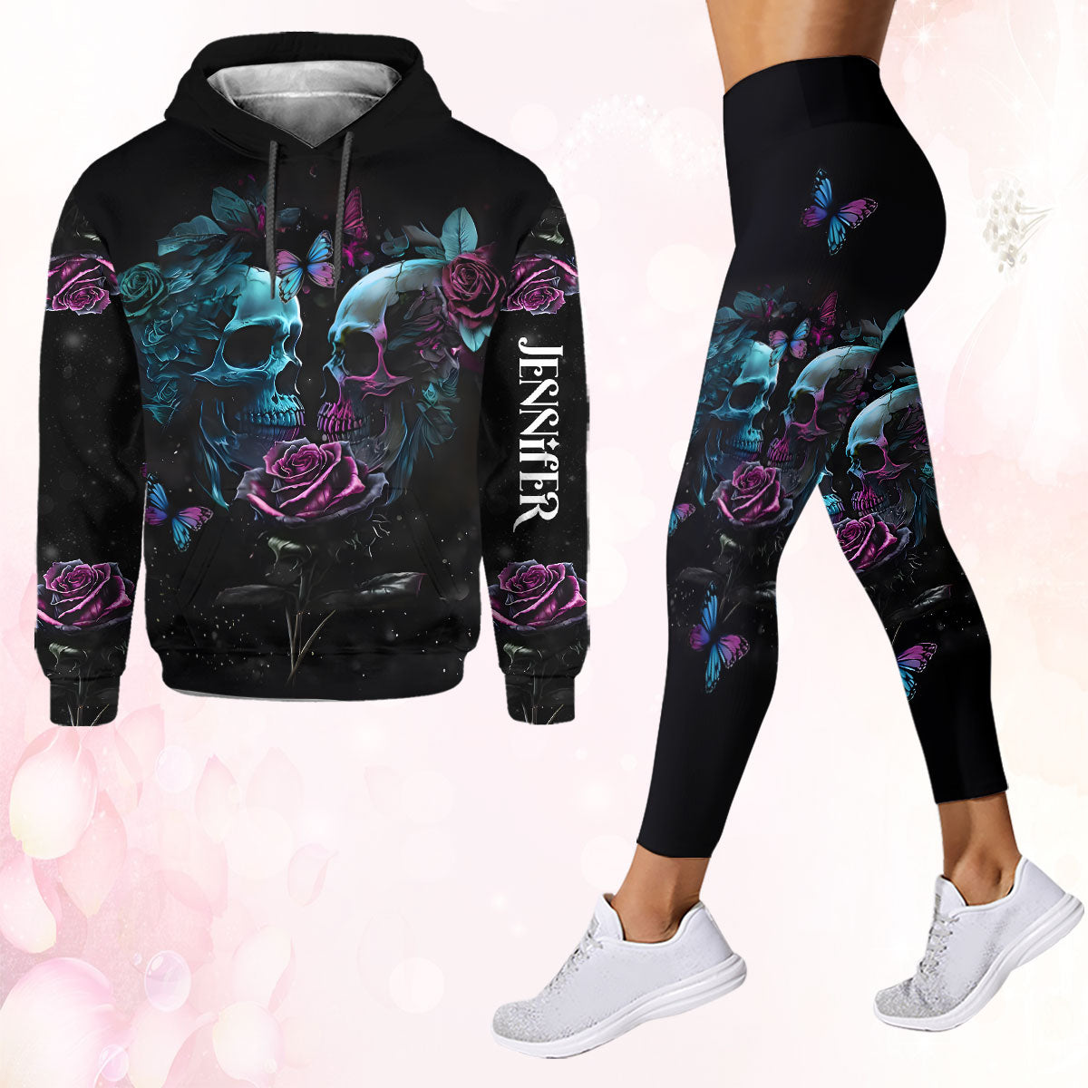 You & Me We Got This - Personalized Skull Hoodie and Leggings