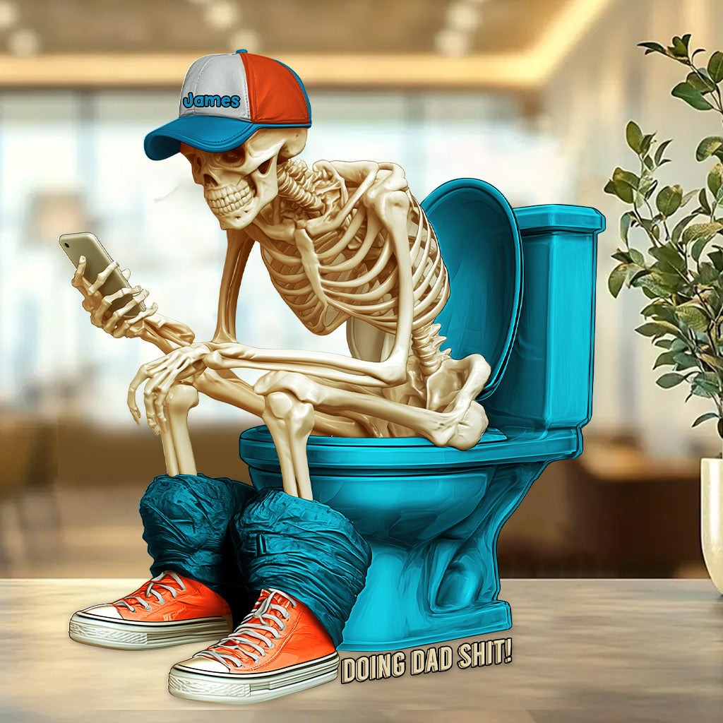 Doing Dad Shit - Personalized Father Custom Shaped Acrylic Plaque