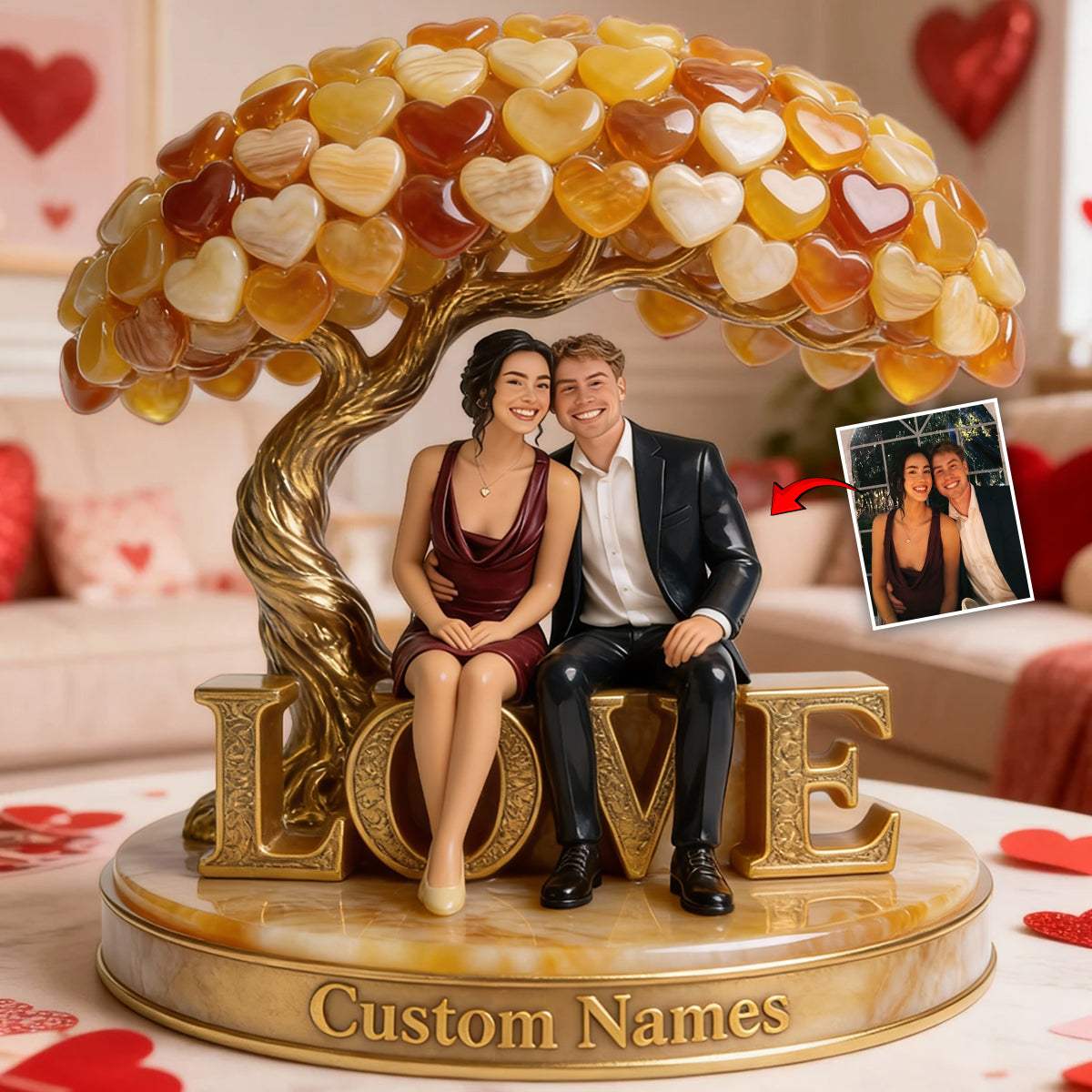 I Love You - Personalized Couple Custom Shaped Acrylic Plaque