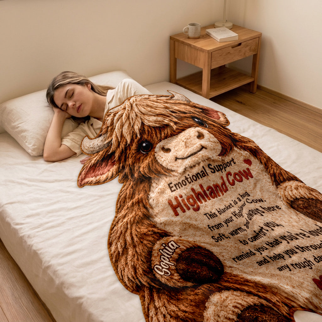 Emitional Support Animals - Personalized Self Love Shaped Fleece Blanket