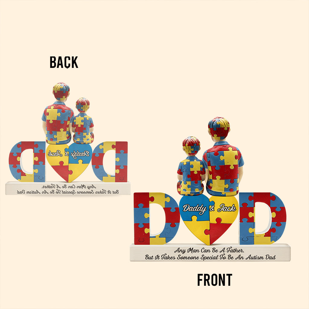 Austism Dad - Personalized Autism Awareness Custom Shaped Acrylic Plaque