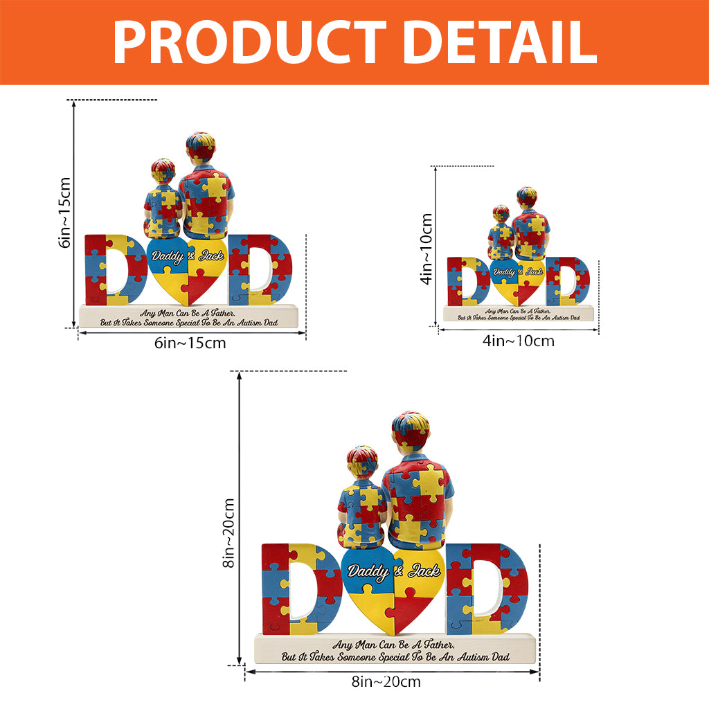 Austism Dad - Personalized Autism Awareness Custom Shaped Acrylic Plaque