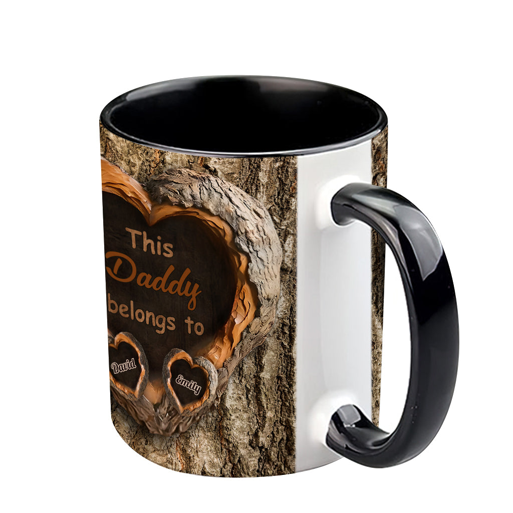 Daddy's Hearts - Personalized Father Accent Mug