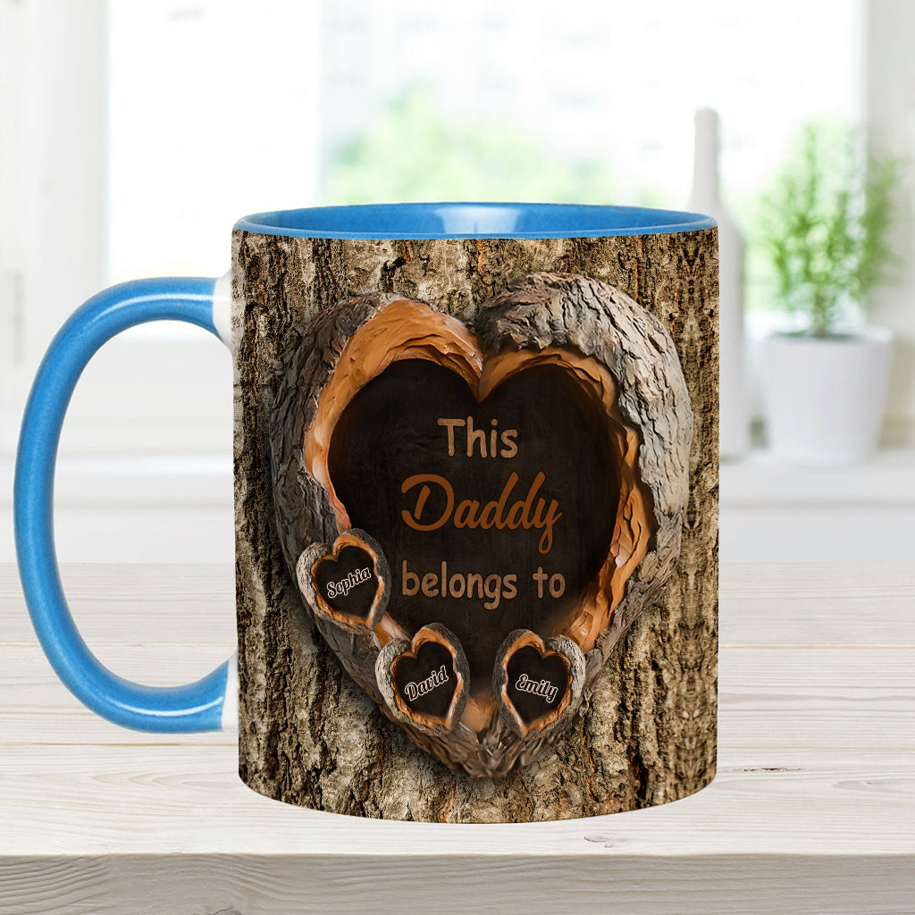 Daddy's Hearts - Personalized Father Accent Mug