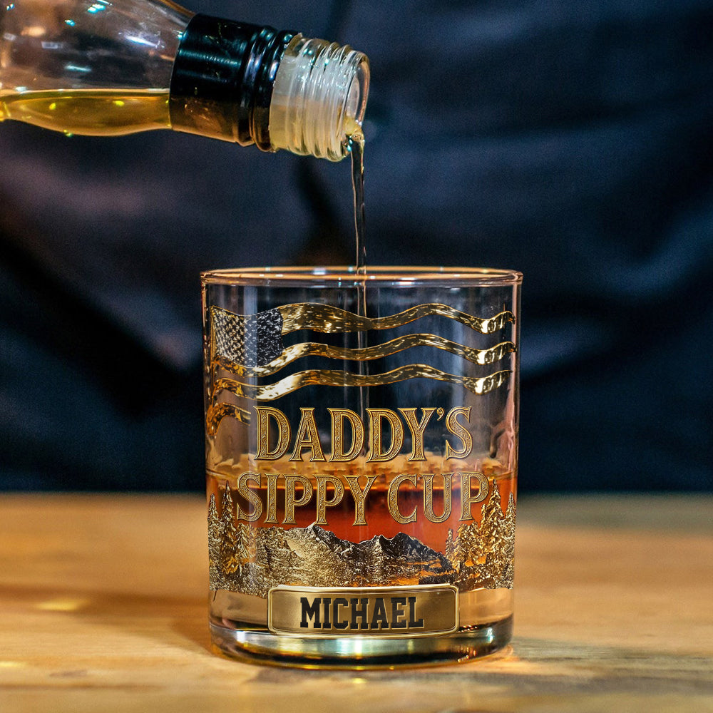 Daddy's Sippy Cup - Personalized Father Whiskey Glass