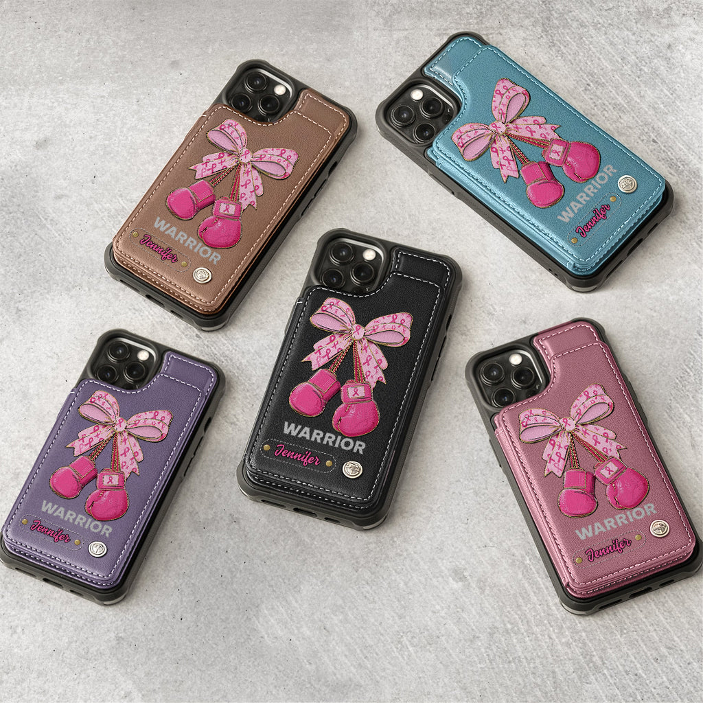 Warrior - Personalized Breast Cancer Awareness Wallet Phone Case