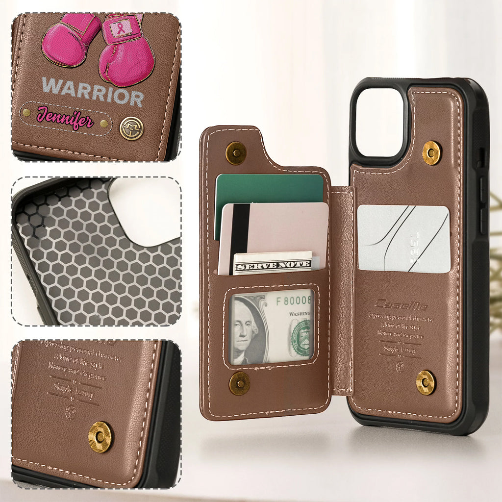 Warrior - Personalized Breast Cancer Awareness Wallet Phone Case