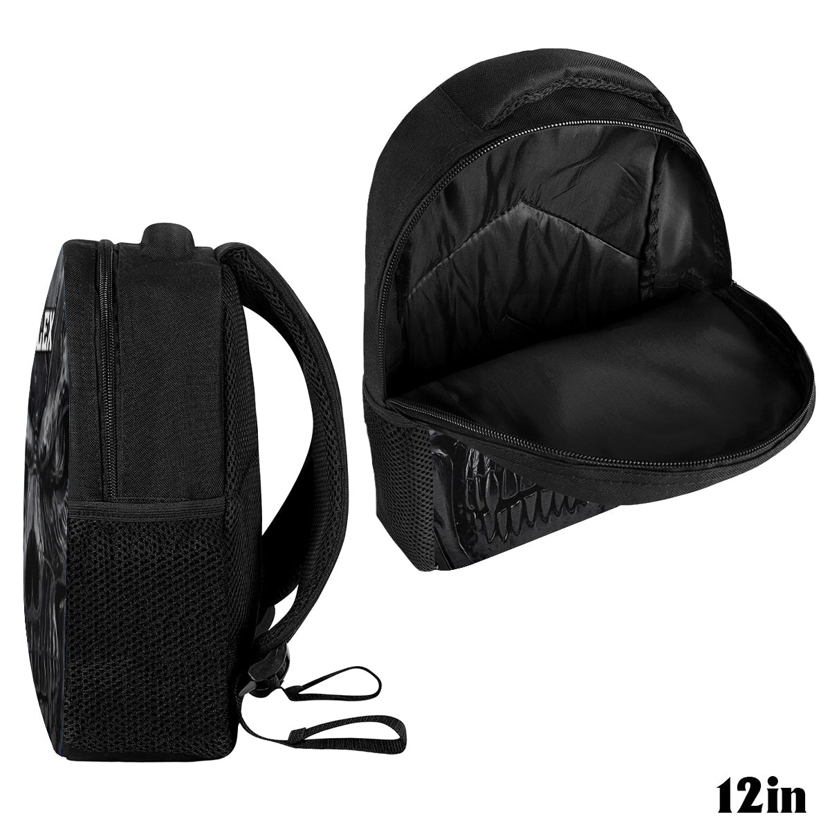 Cool Black Skull - Personalized Skull Multifunctional Backpack