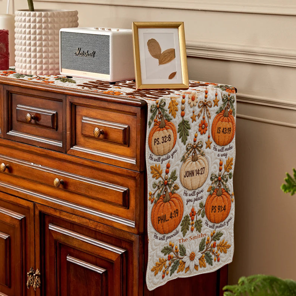 Harvest His Promises - Personalized Christian Table Runner