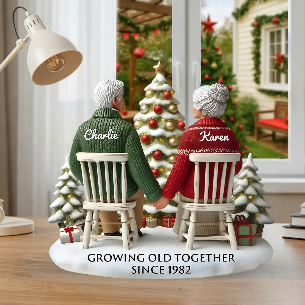 Growing Old Together - Personalized Couple Custom Shaped Acrylic Plaque