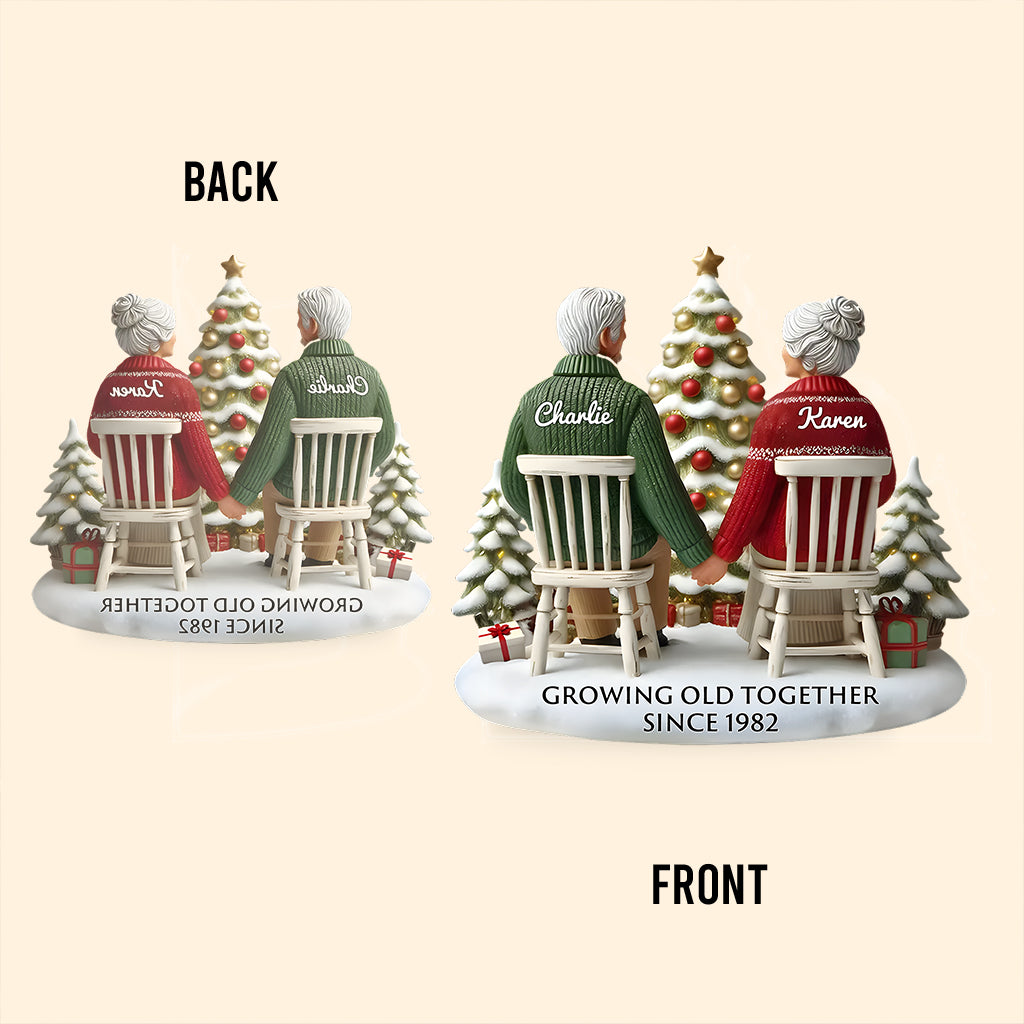 Growing Old Together - Personalized Couple Custom Shaped Acrylic Plaque