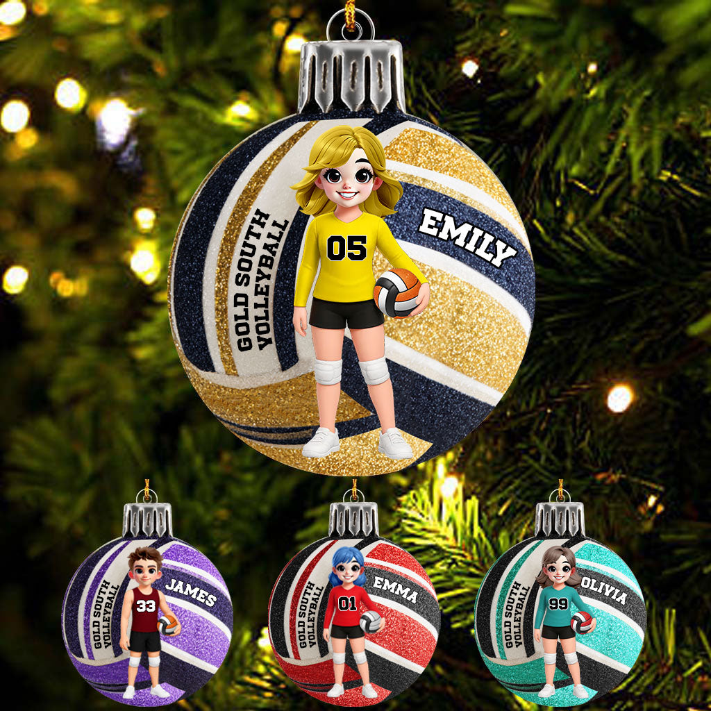 Love Volleyball - Personalized Volleyball Ornament