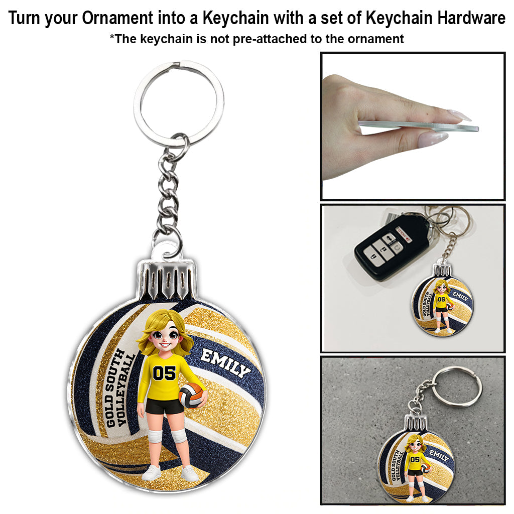 Love Volleyball - Personalized Volleyball Ornament