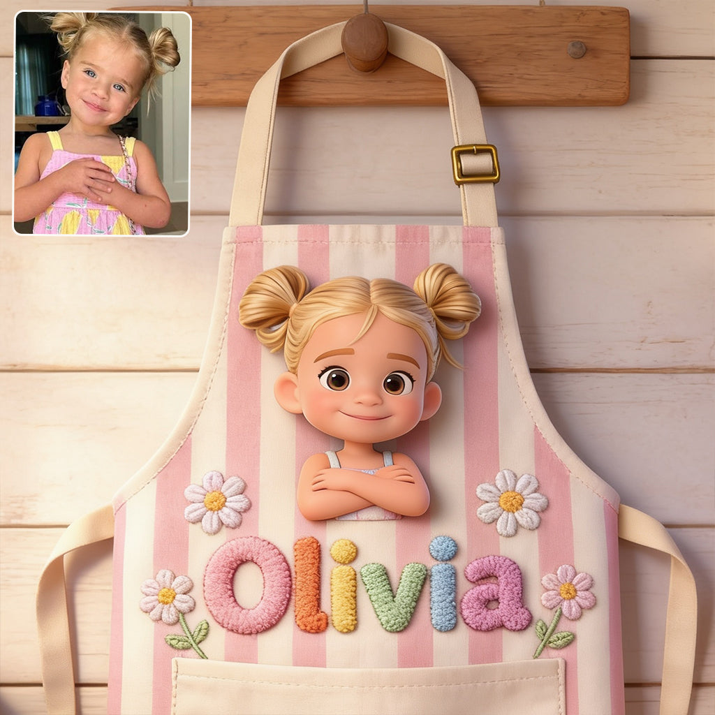 Any Photo - Personalized Kid Apron With Pockets