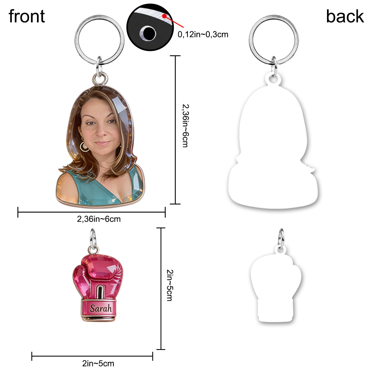 Breast Cancer Awareness - Personalized Breast Cancer Awareness Keychain With Charms