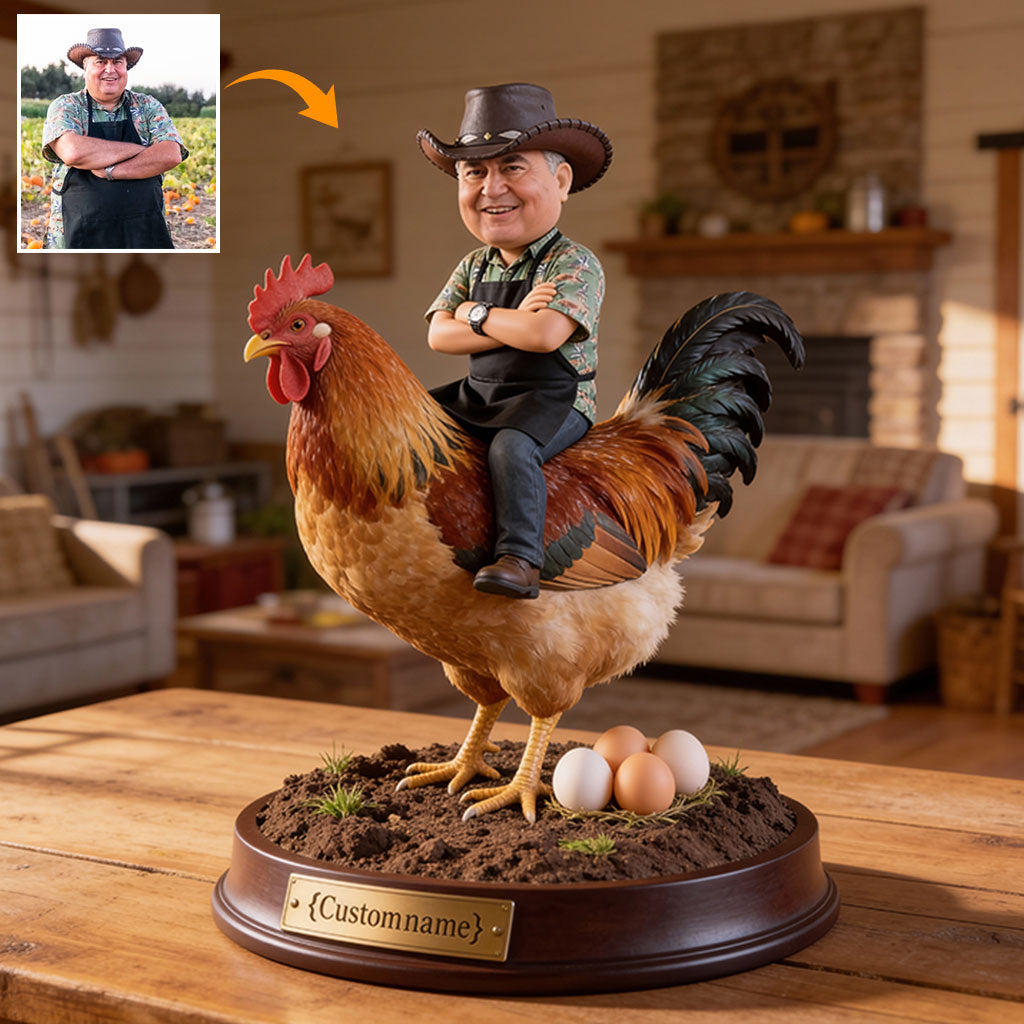 Farmer Gift Idea, Chicken Lover, Farm Life - Personalized Chicken Custom Shaped Acrylic Plaque