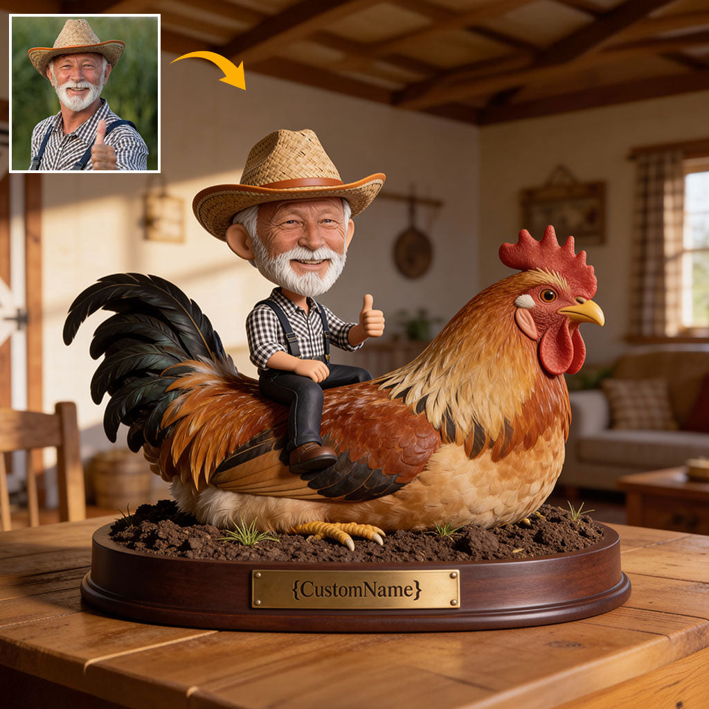 Farmer Gift Idea, Chicken Lover, Farm Life - Personalized Chicken Custom Shaped Acrylic Plaque