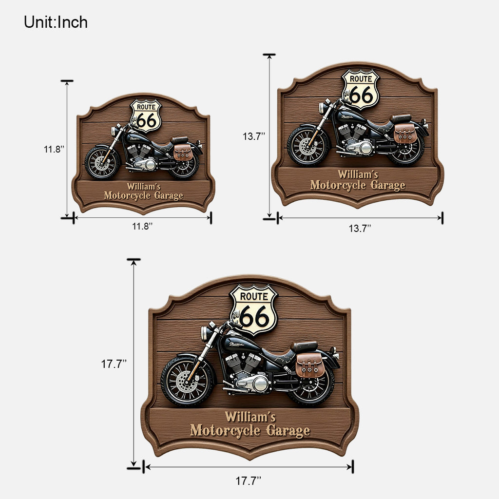 Motorcycle - Personalized Biker Custom Shaped Wood Sign