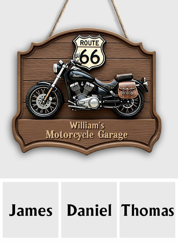 Motorcycle - Personalized Biker Custom Shaped Wood Sign