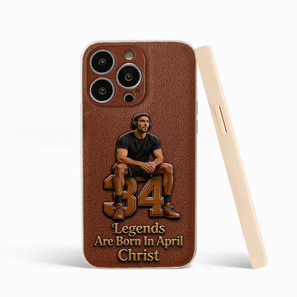 Happy Birthday Legends - Personalized Birthday 3D Embossed Leather Phone Case