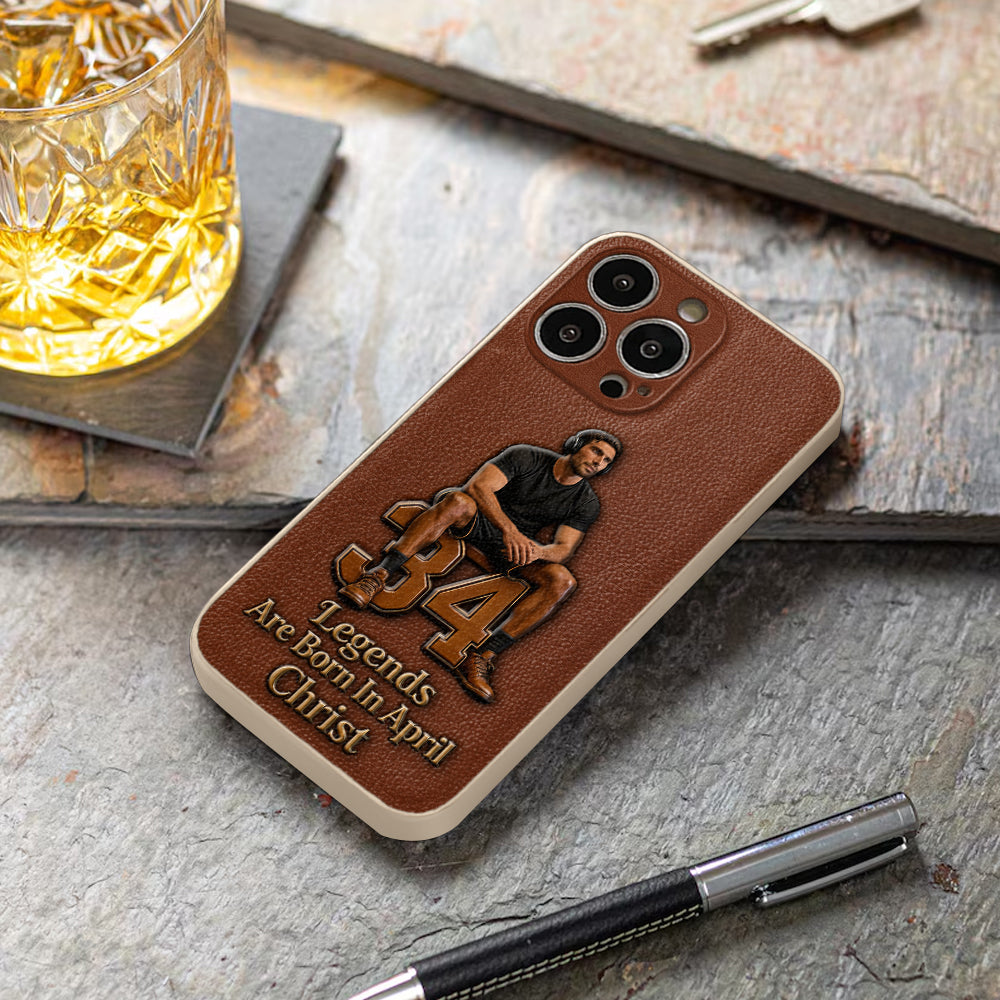Happy Birthday Legends - Personalized Birthday 3D Embossed Leather Phone Case
