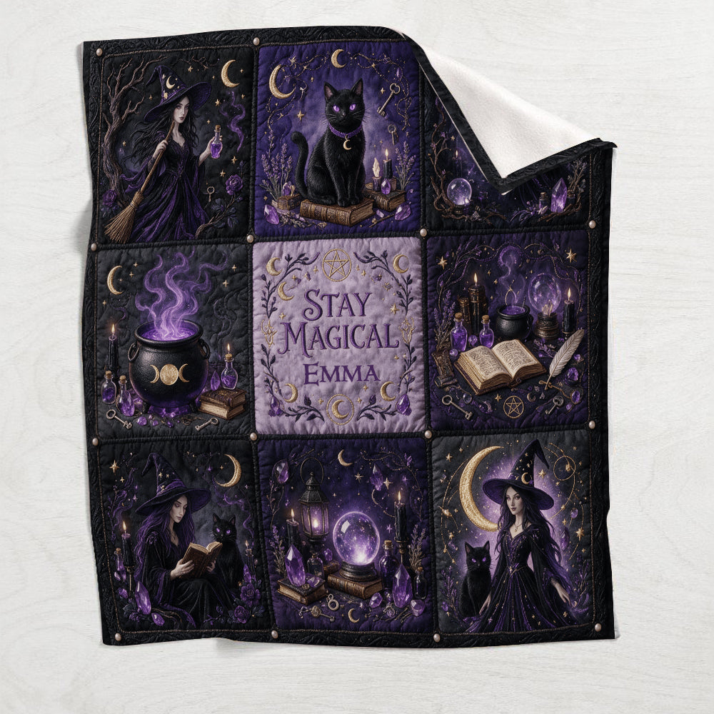 Stay Magical - Personalized Witch Blanket