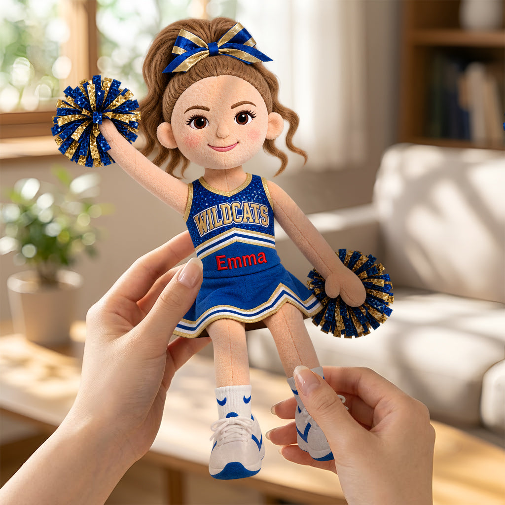 Cheerleading Girls - Personalized Cheerleading Posable Plush Doll