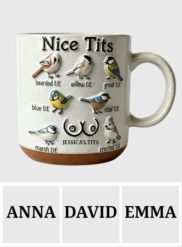 Nice Tits - Personalized Couple Printed Pottery Mug