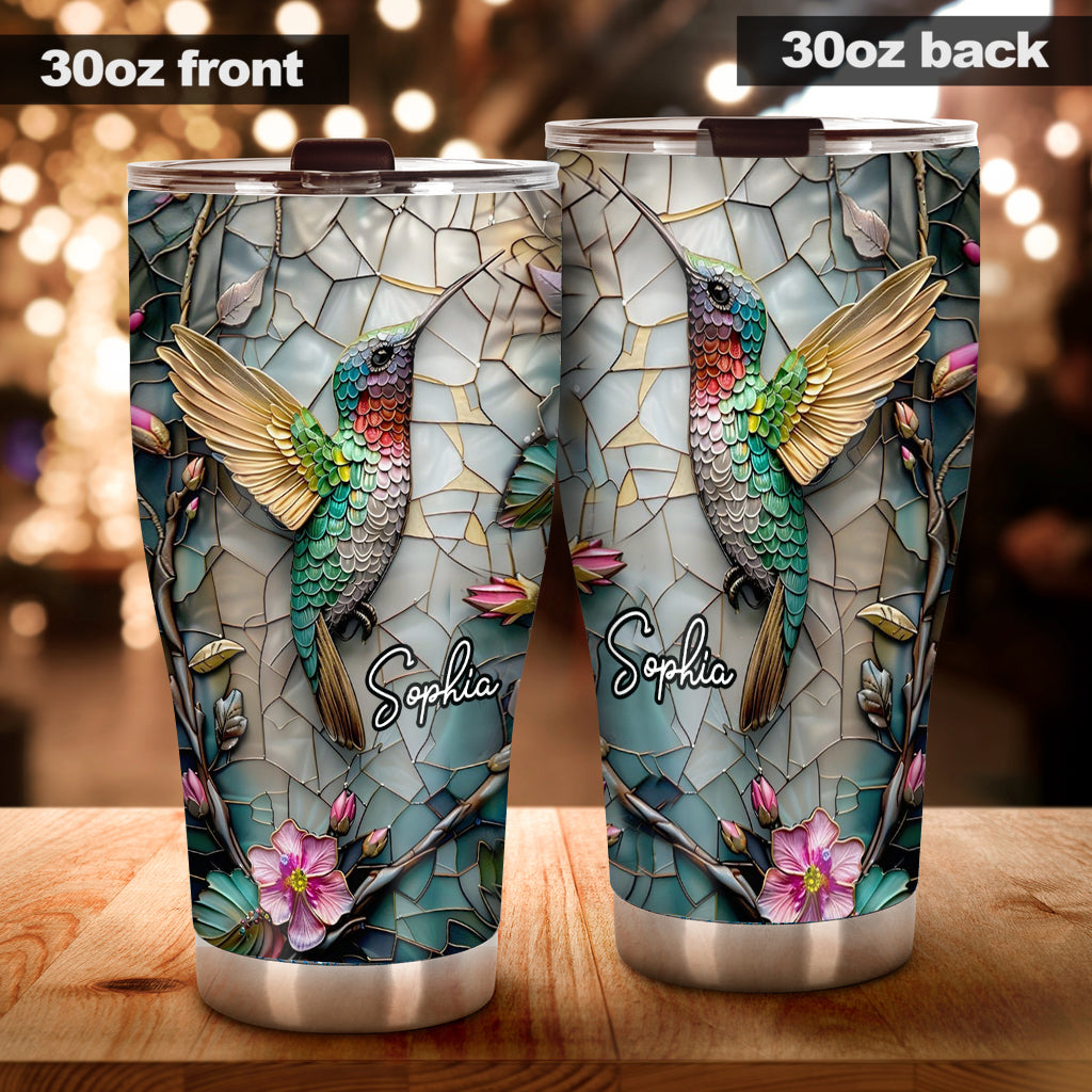 Artistic Hummingbird - Personalized Gardening Tumbler