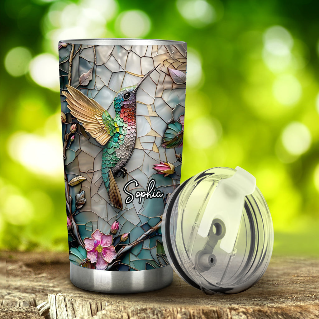 Artistic Hummingbird - Personalized Gardening Tumbler
