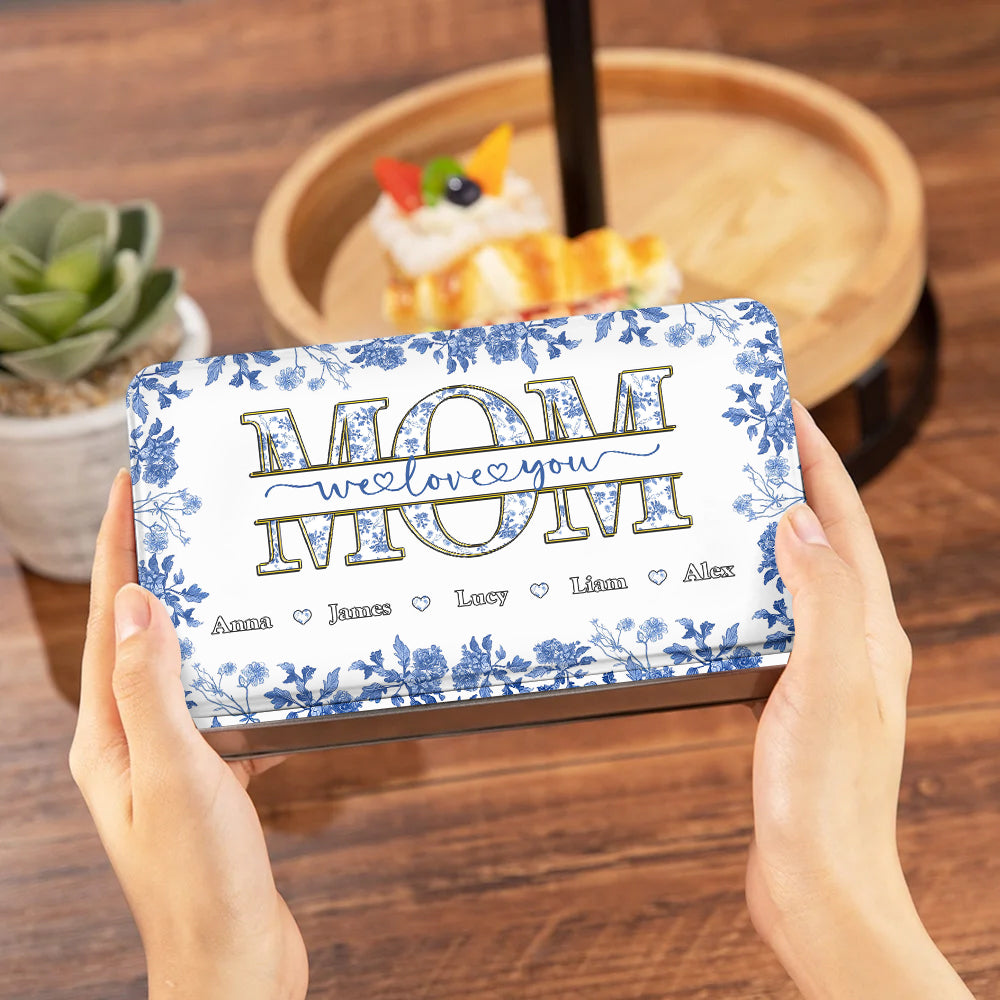 Mom We Love You Gift For Mom, Grandma,... - Personalized Mother Biscuit Tin (Test)