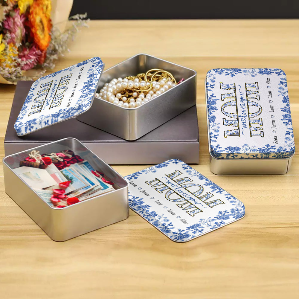 Mom We Love You Gift For Mom, Grandma,... - Personalized Mother Biscuit Tin (Test)
