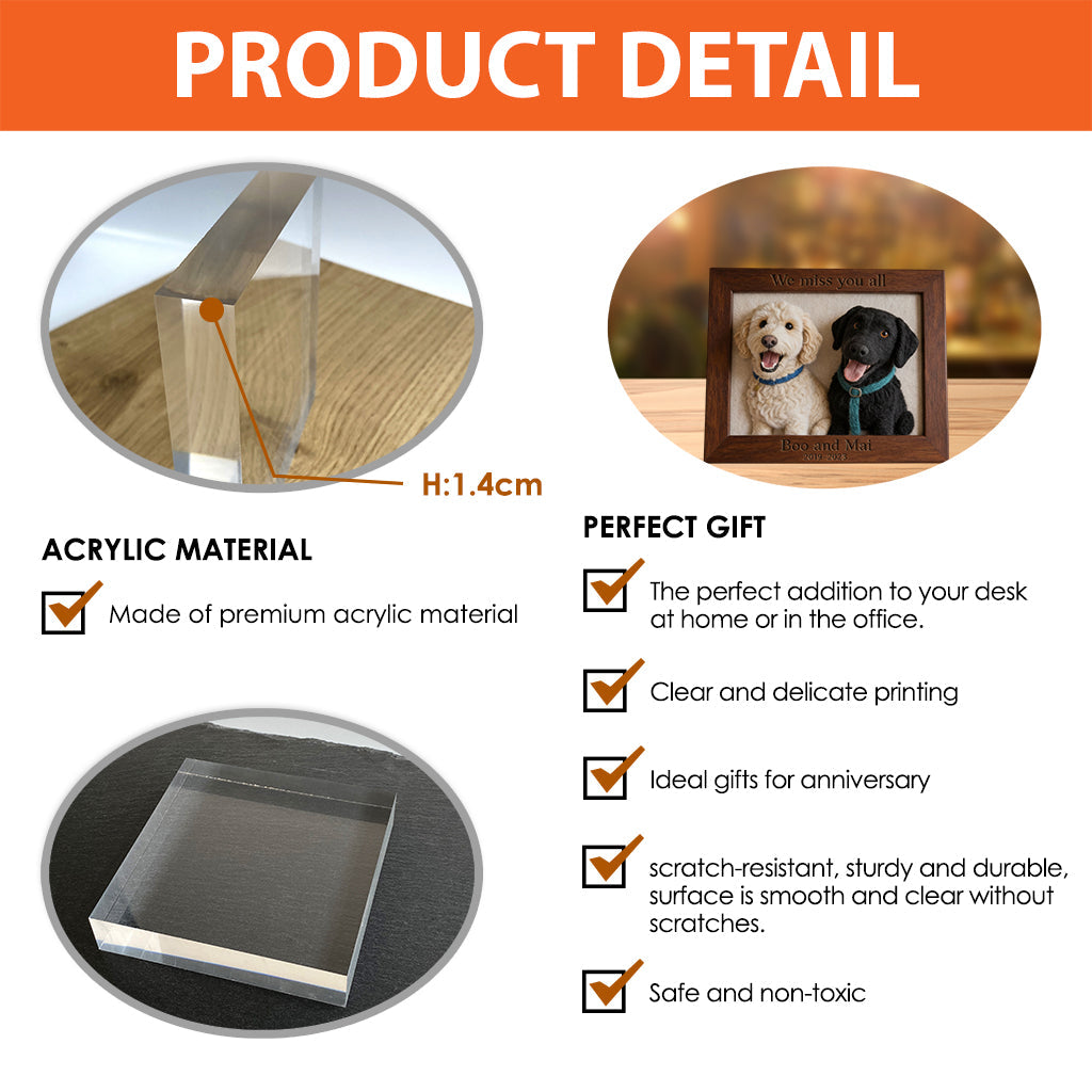 You Left Paw Prints On Our Hearts - Personalized Dog Custom Shaped Acrylic Plaque