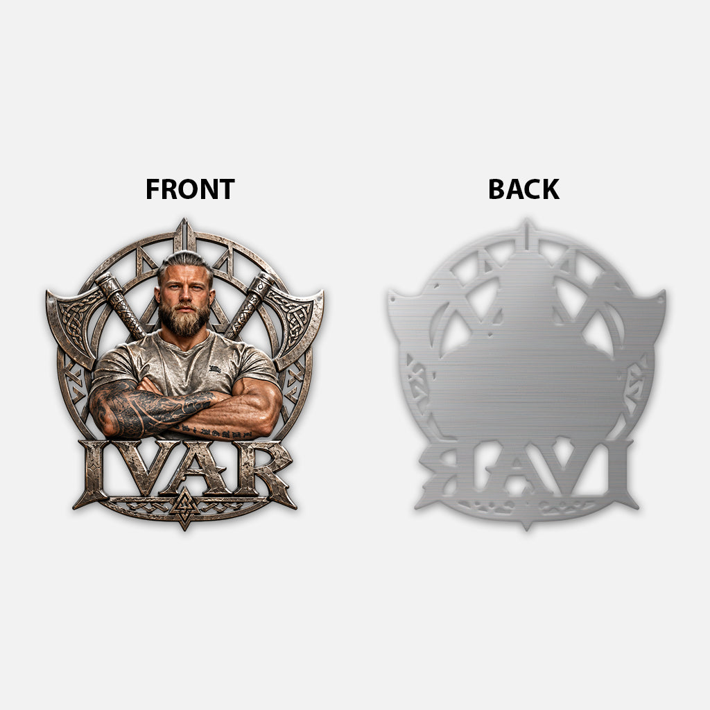 Viking Warrior - Personalized Viking 3D Printed Cut Metal Sign