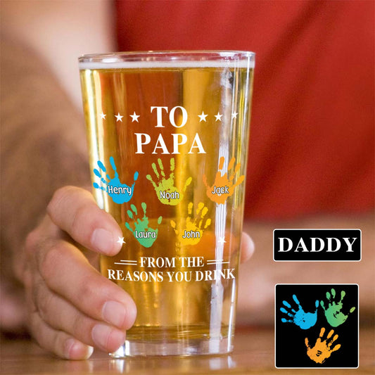 Reason To Drink - Personalized Father Beer Glass
