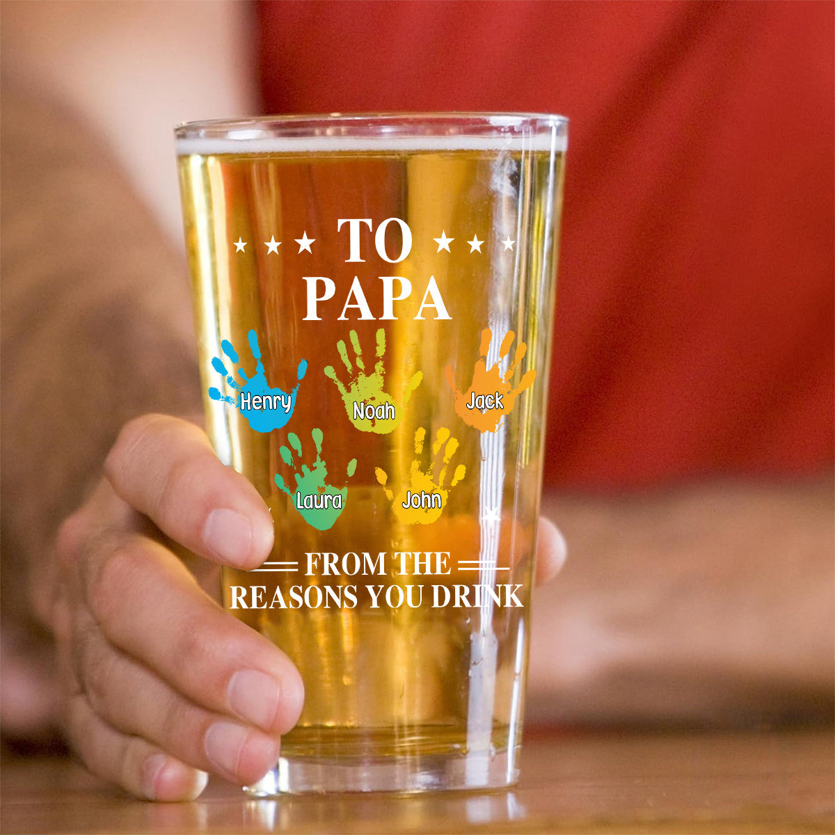 Reason To Drink - Personalized Father Beer Glass