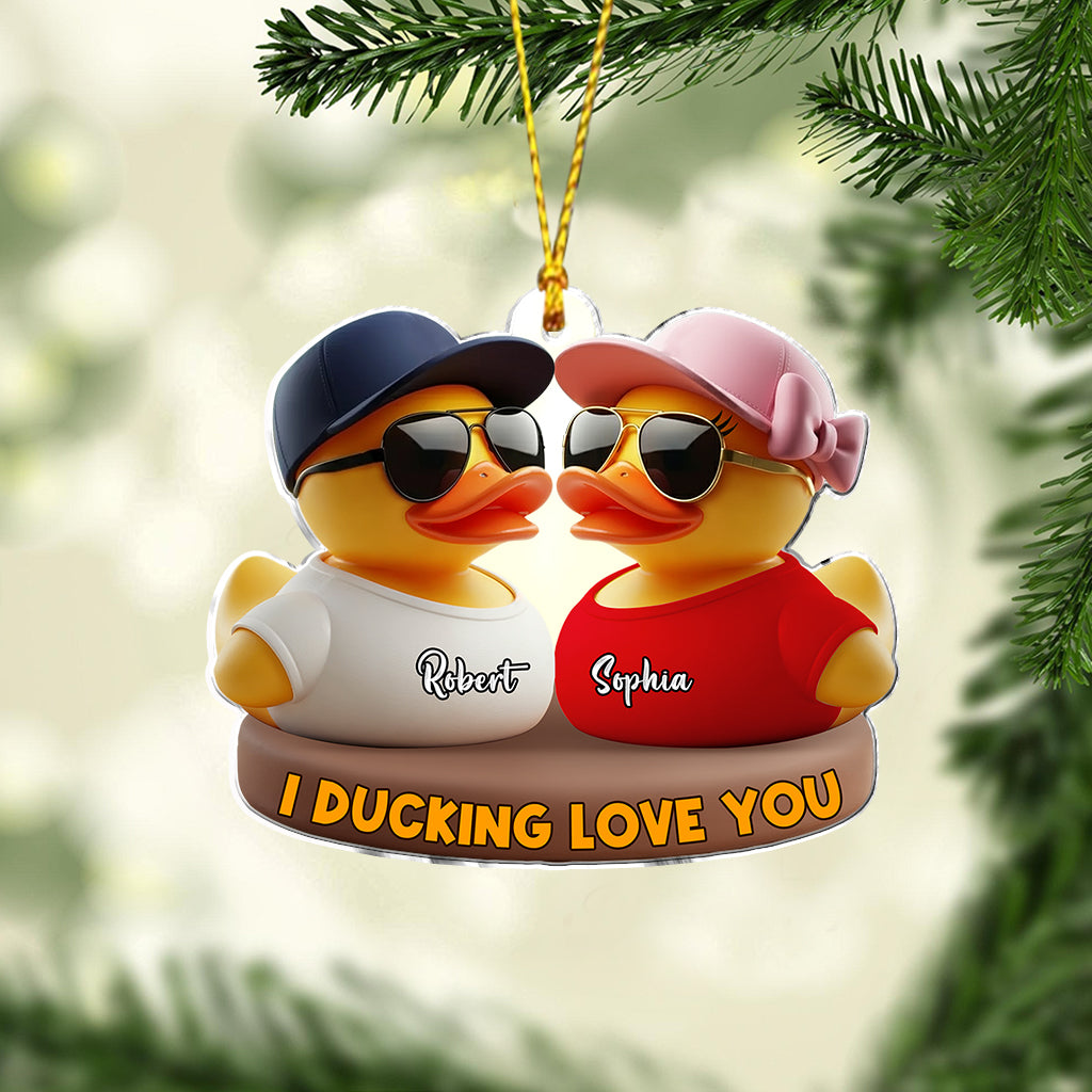 I Ducking Love You - Personalized Couple Ornament