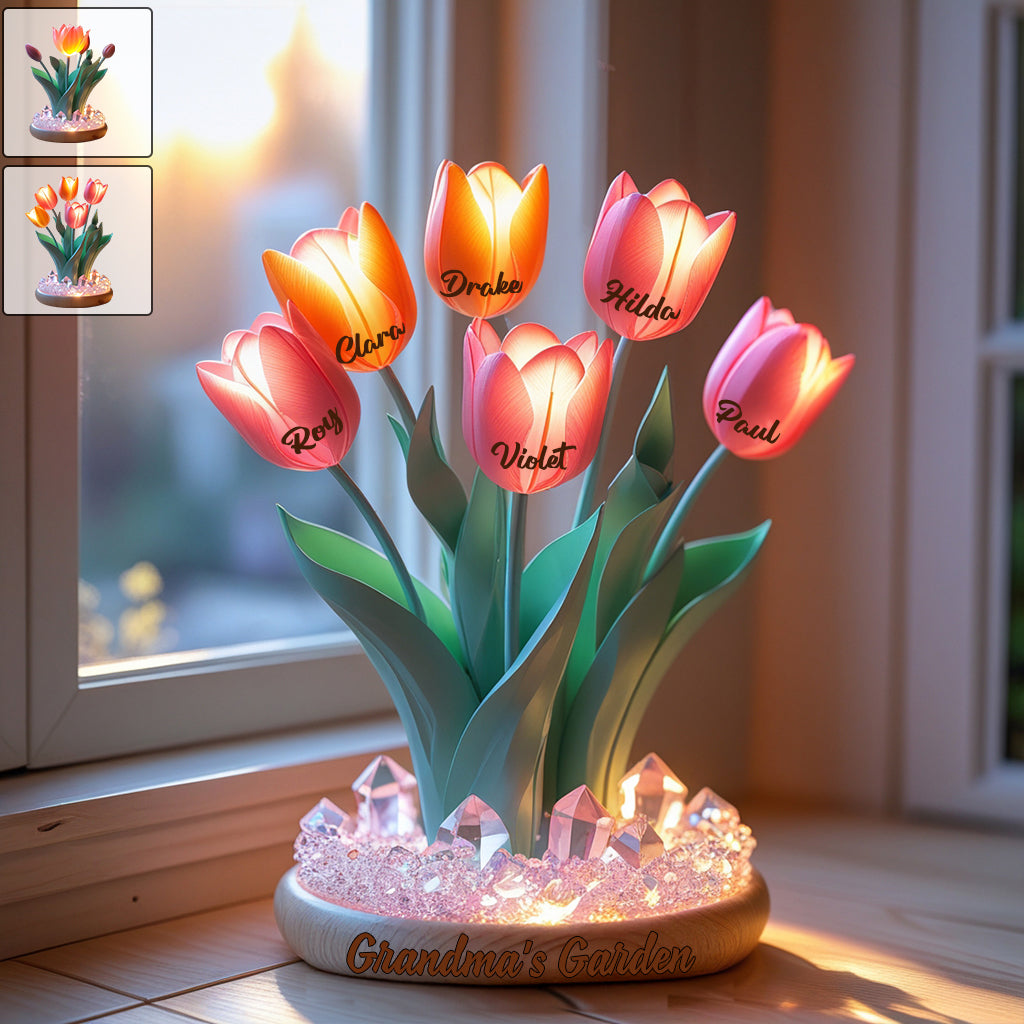 Grandma's Garden - Personalized Grandma Custom Shaped Acrylic Plaque